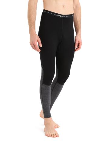 Black / Jet Heather Icebreaker Merino 260 ZoneKnit™ Merino Men's Leggings | AU 1130RVDW